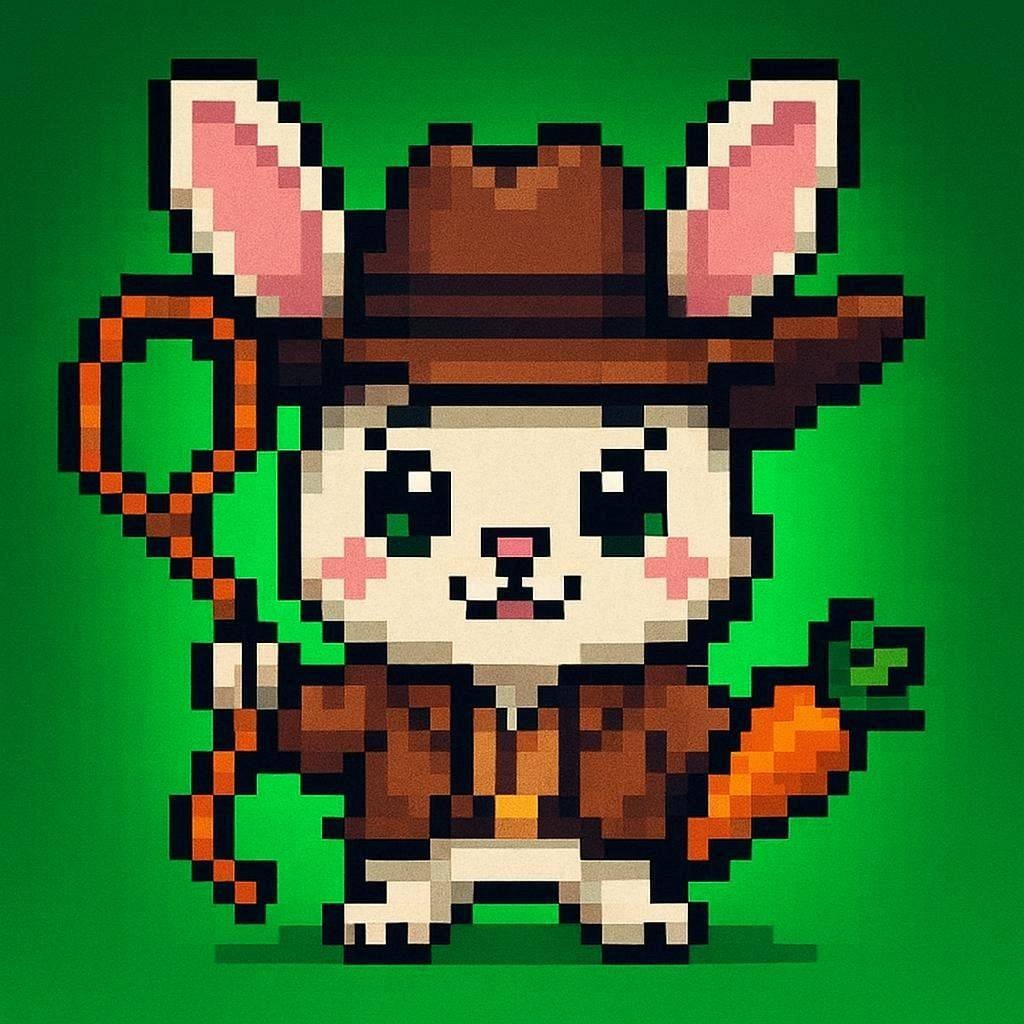 Rabbit Hood Society pixel rabbit #7